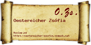 Oestereicher Zsófia névjegykártya